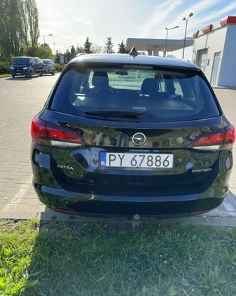 Opel Astra cena 29500 przebieg: 170000, rok produkcji 2017 z Poznań małe 407